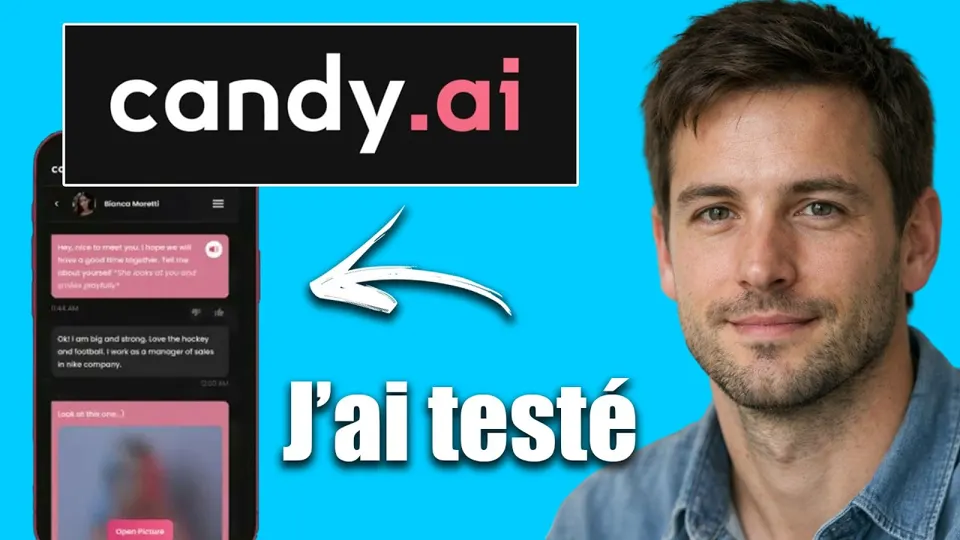 Náhled videa na YouTube „Candy Ai Avis : J'ai testé, je vous dis TOUT ! (Petite Copine IA, Prix, Français...)“ (kanál Comparatif Expert)