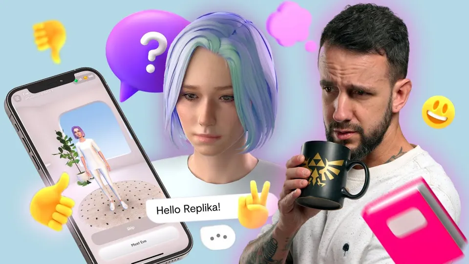 Náhled videa na YouTube „Je teste une IA qui utilise mes données personnelles (Replika)“ (kanál Petit Alex)